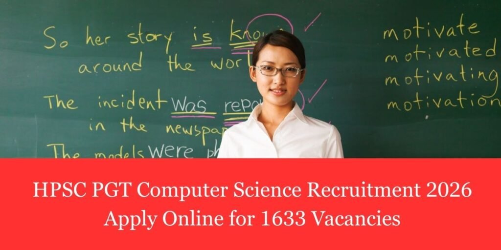 HPSC PGT Computer Science Recruitment 2026