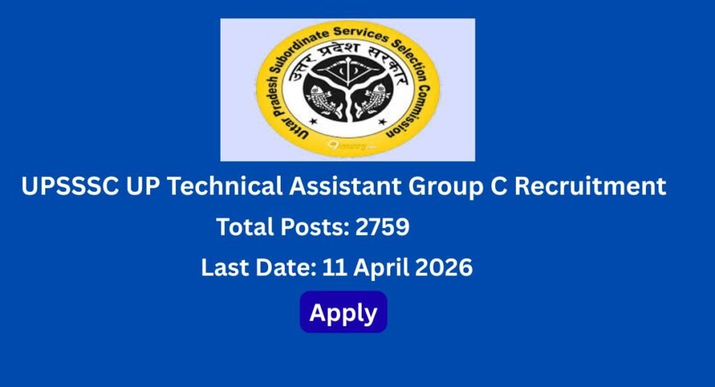 UPSSSC UP Technical Assistant Group C Recruitment 2026