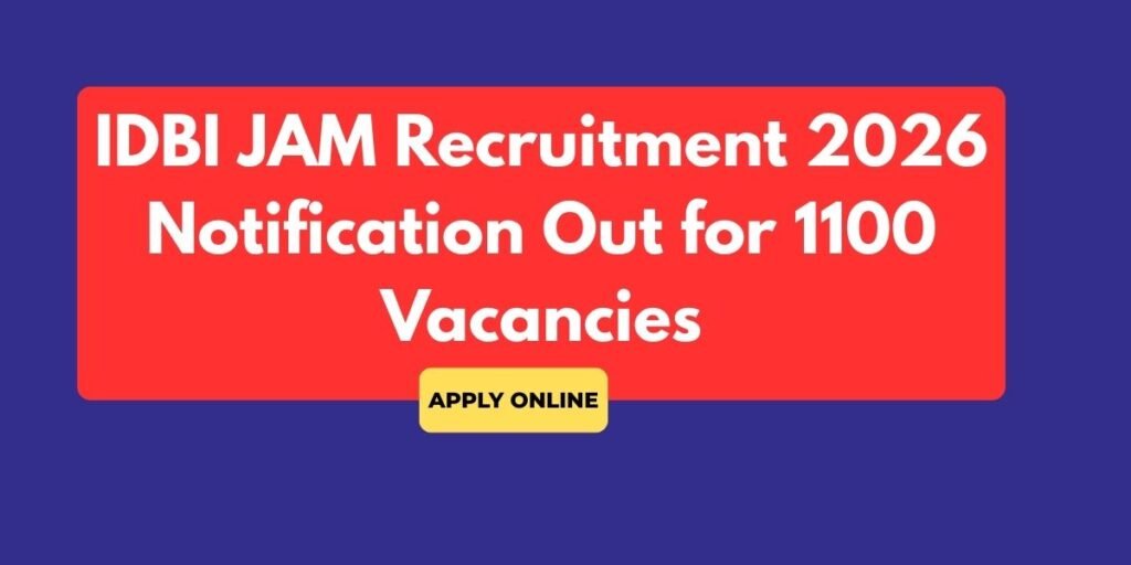 IDBI Junior Assistant Manager Recruitment 2026