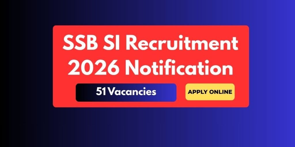 SSB SI Recruitment 2026