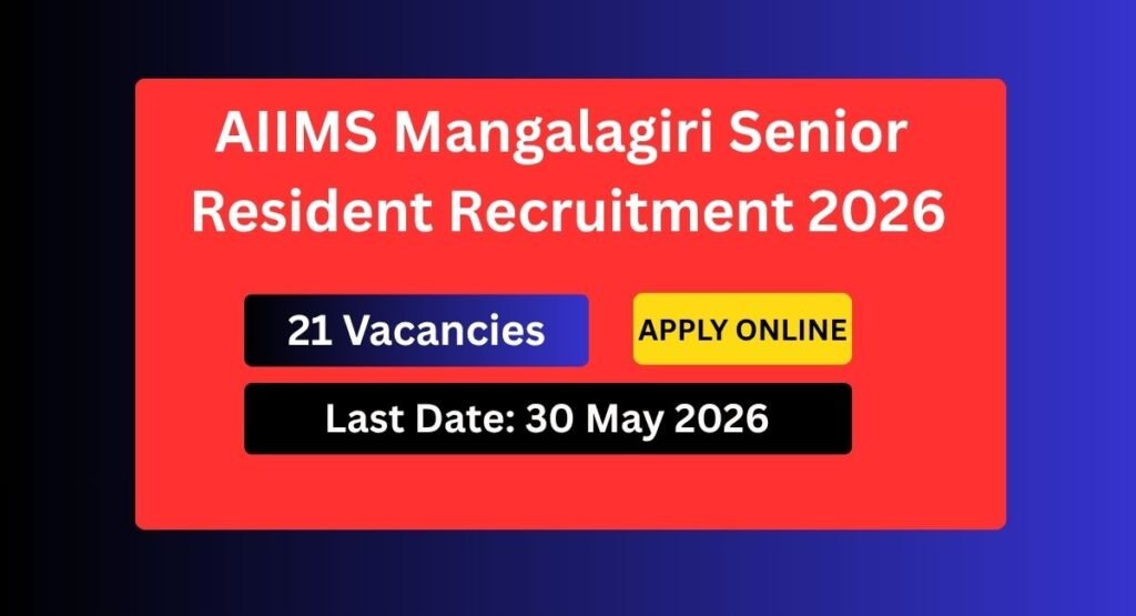 AIIMS Mangalagiri Senior Resident Recruitment 2026