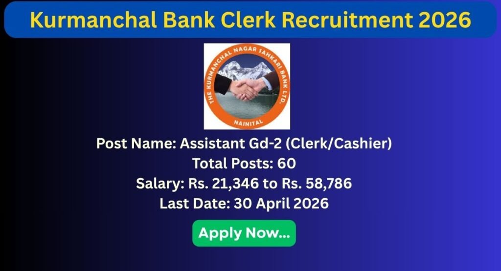 Kurmanchal Bank Clerk Recruitment 2026