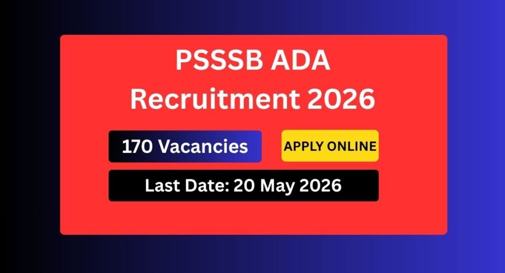 PSSSB ADA Recruitment 2026