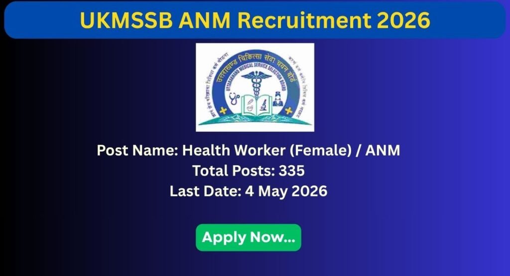UKMSSB ANM Recruitment 2026
