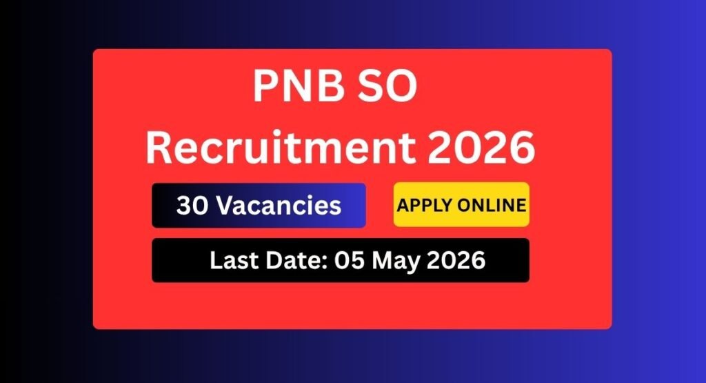 PNB SO Recruitment