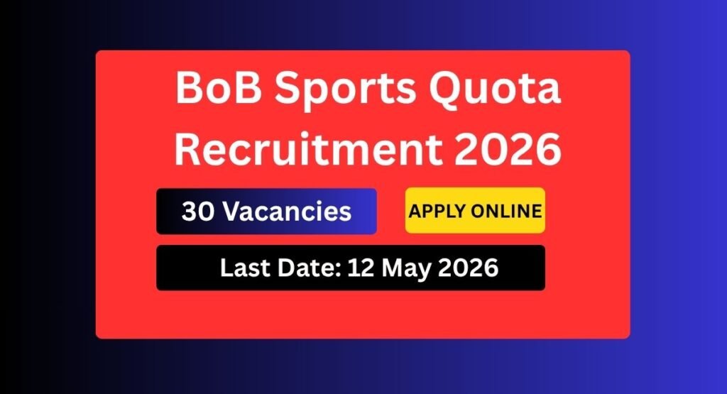 BOB Sports Quota Recruitment 2026