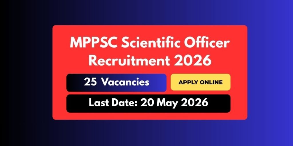 MPPSC Scientific Officer Recruitment 2026