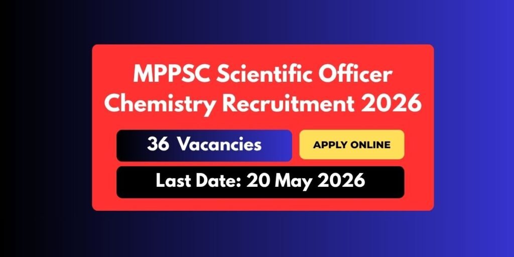 MPPSC Scientific Officer Chemistry Recruitment 2026